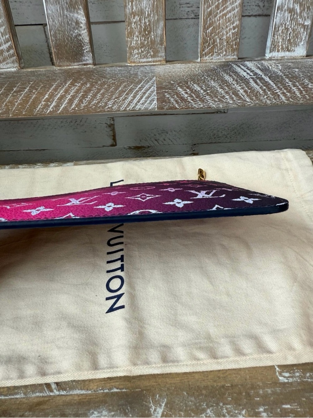 Louis Vuitton Monogram Midnight Fuschia Pouchette Wristlet from Neverfull MM - Picture 7 of 10
